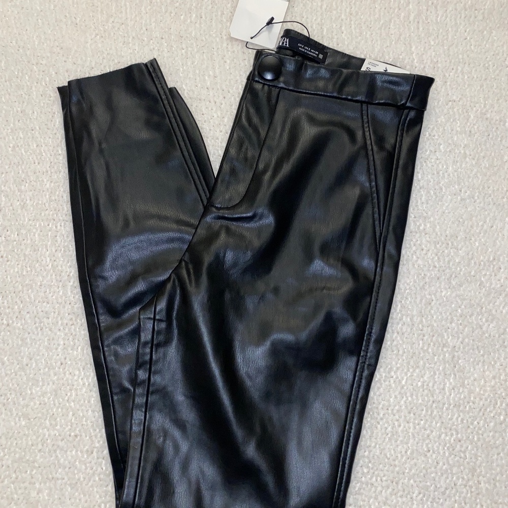 NEW ZARA leather pants